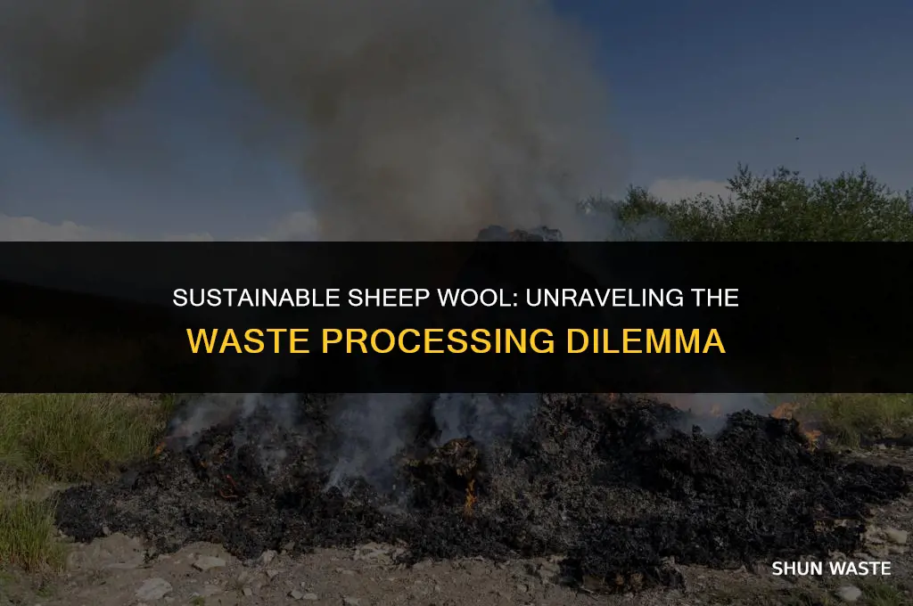 how much waste is there to process sheep wool