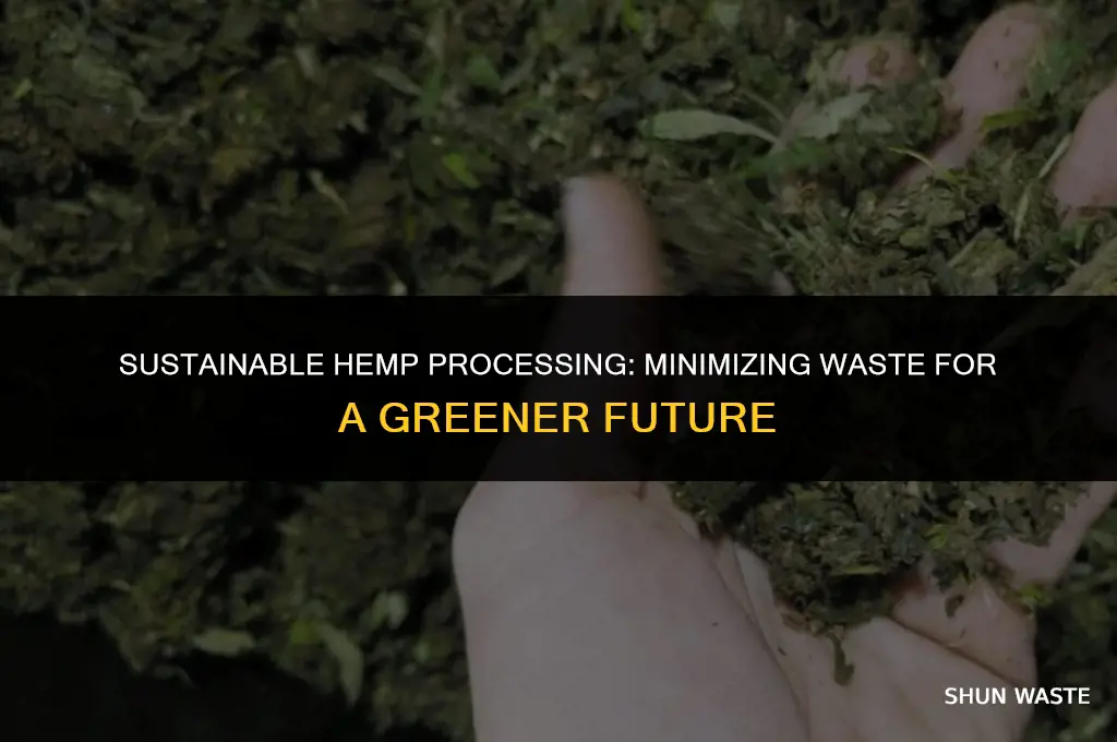 how much waste material remains from hemp processing