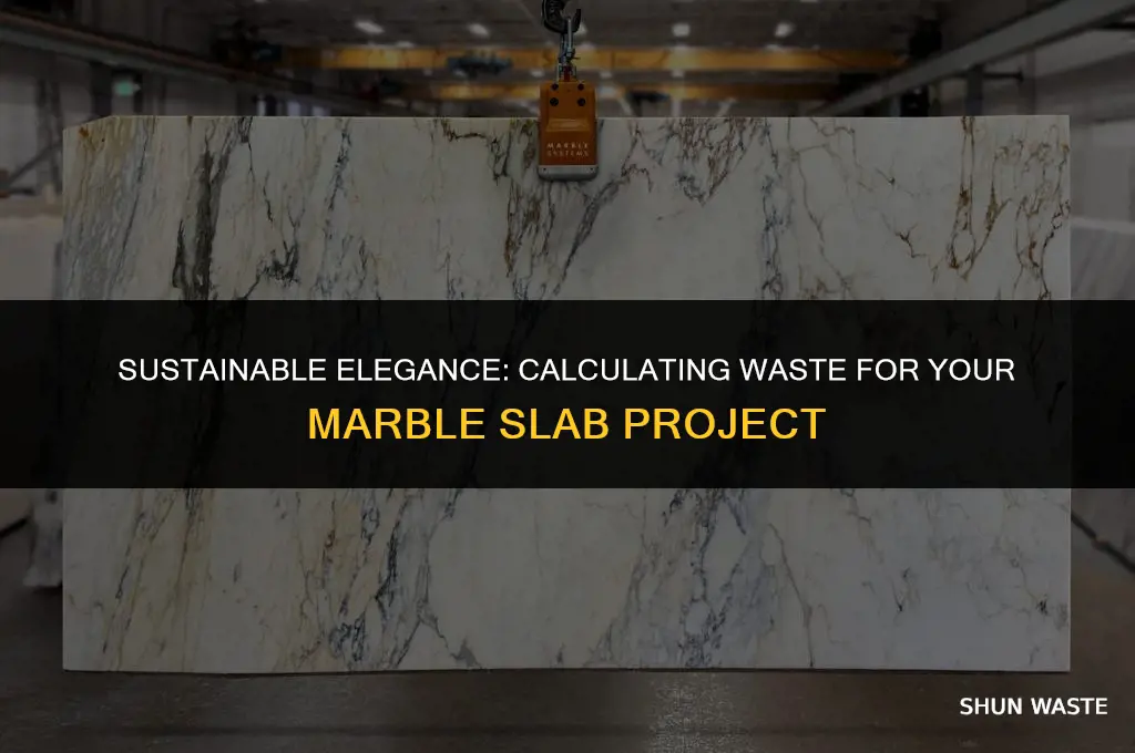 how much waste needed for marble slap