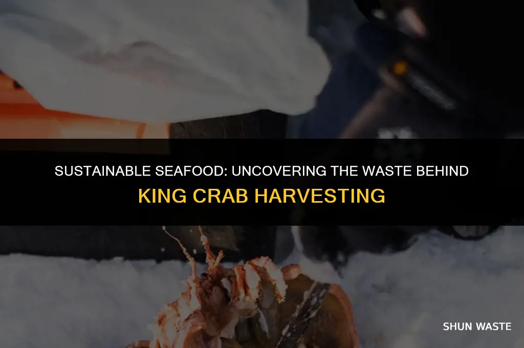 how much waste on a king crab