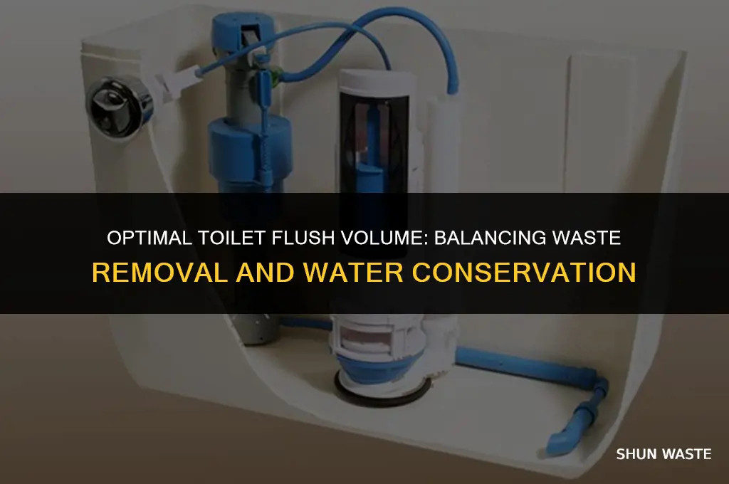 how much waste should a toilet flush