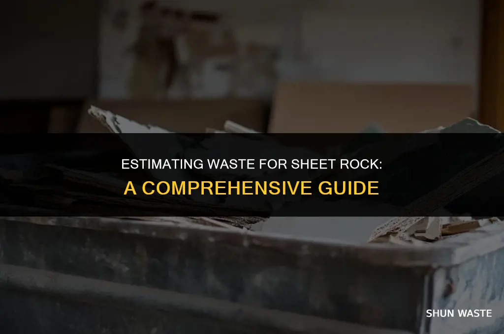 how much waste should be figured for sheet rock