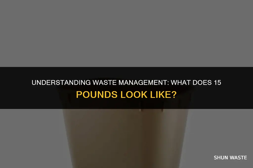 how much waste size is 15 lbs