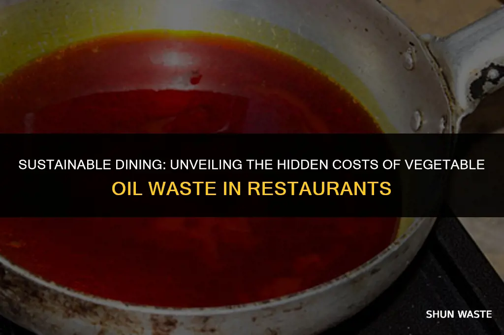 how much waste vegetable oil does a restaurant produce