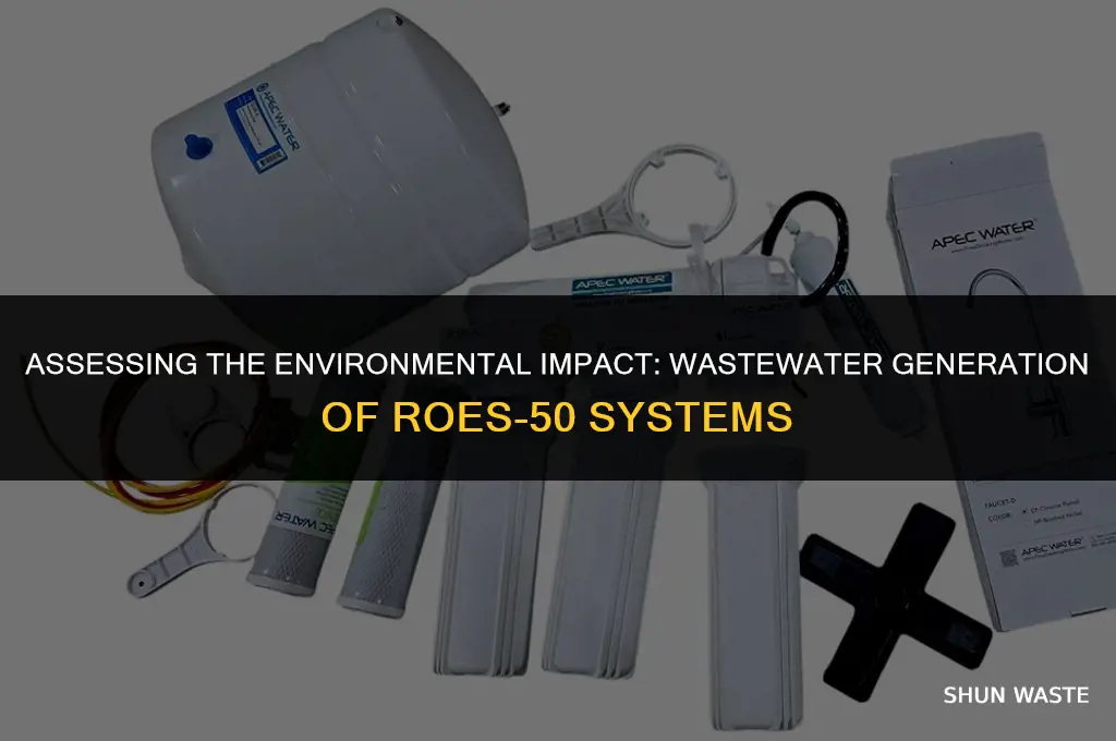 how much waste water does a roes-50 create