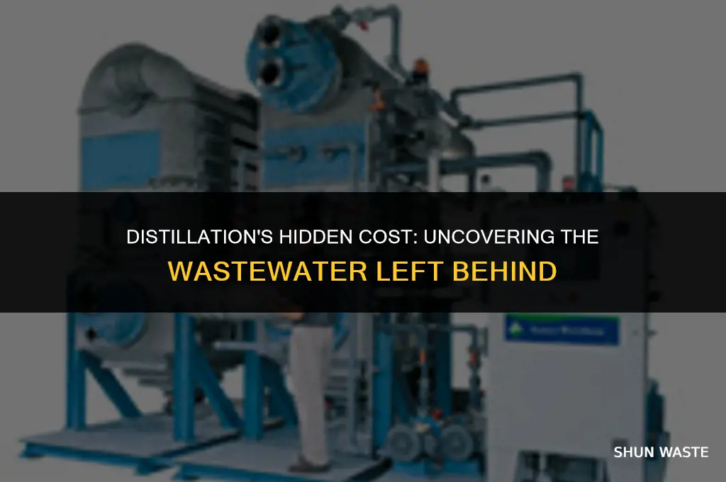 how much waste water is left in distilling spirits