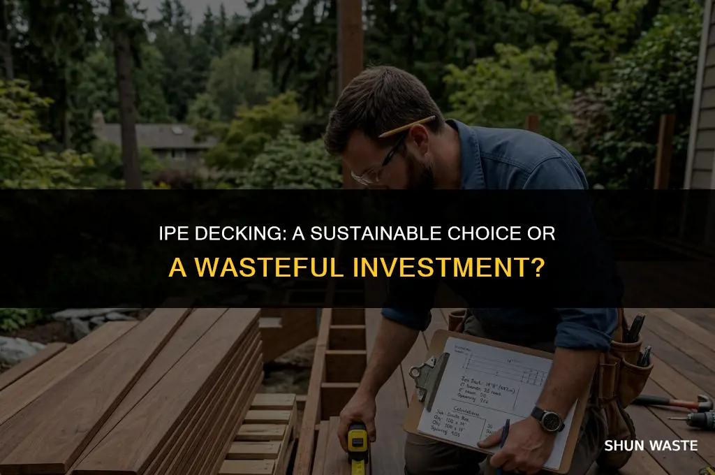 how much waste with ipe decking
