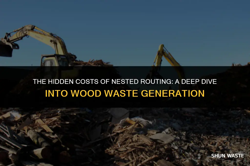 how much waste wood created from nested routing