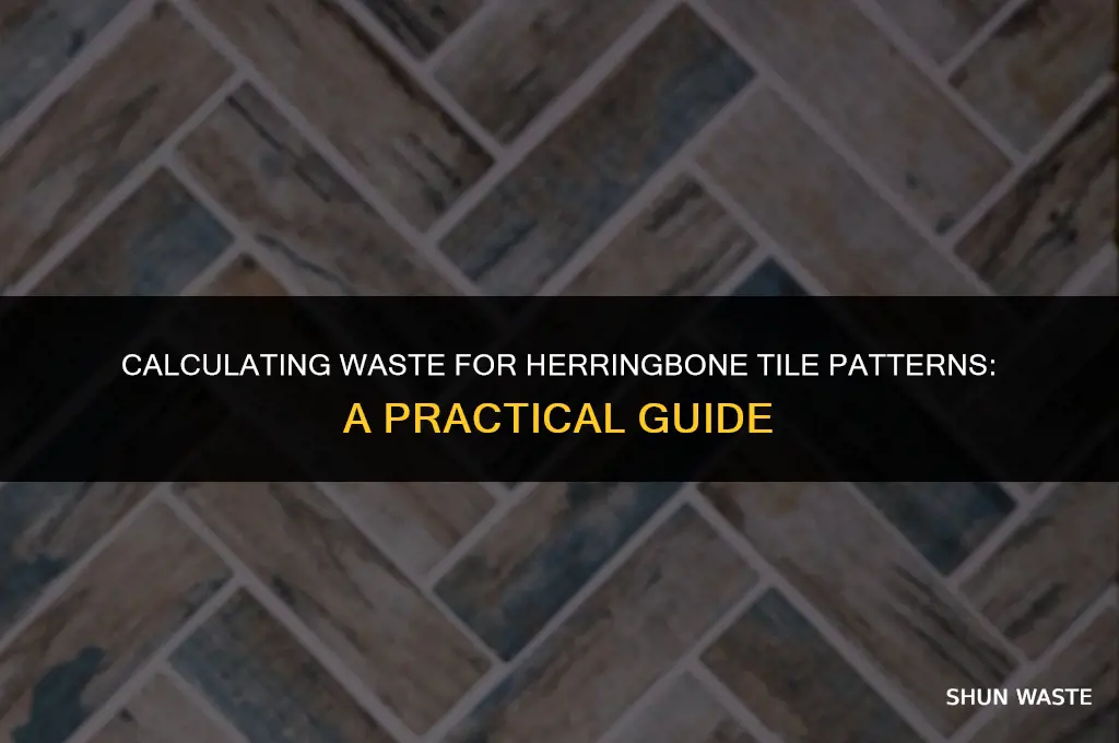 how much waste would i need for herringbone tile pattern