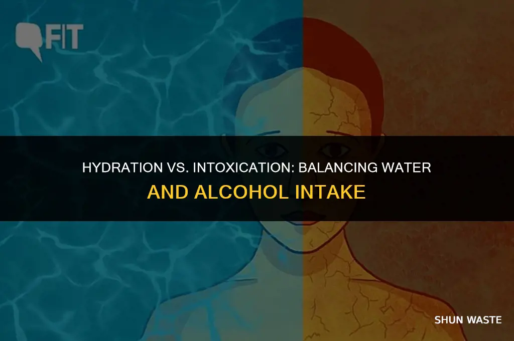 how much waster to drink v alcohol to avoid dehyration