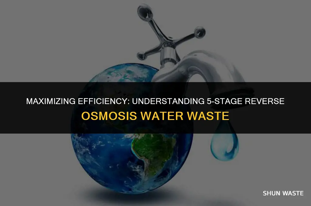 how much water 5 stage reverse osmosis wast
