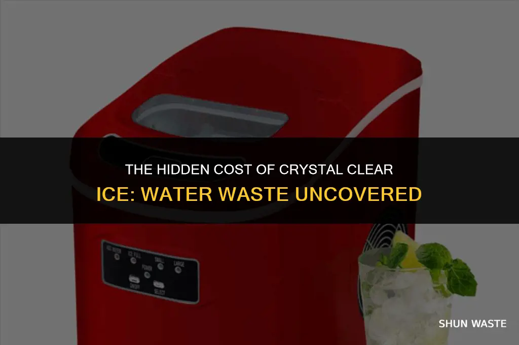 how much water do clear ice makers waste