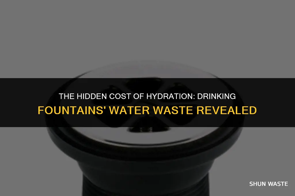 how much water do drinking fountains waste