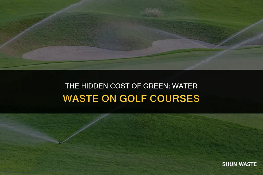 how much water do golf courses waste