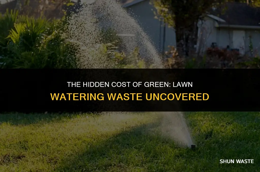 how much water do people waste watering there lawn
