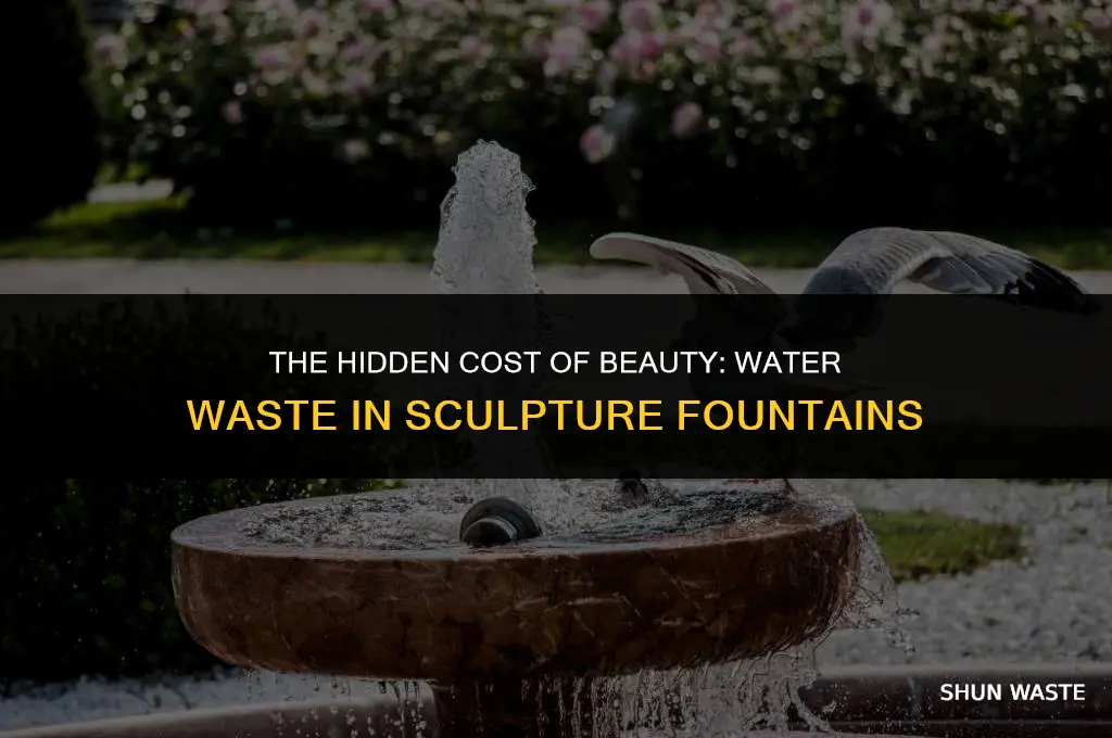 how much water do sculpture fountains waste
