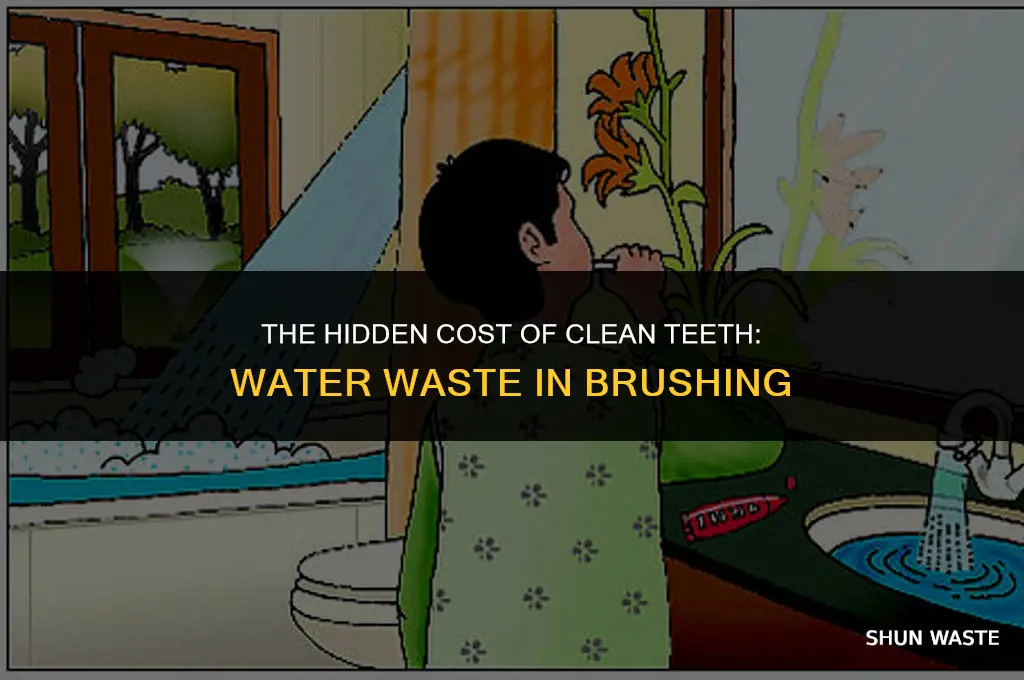 how much water do you waste brushing teet