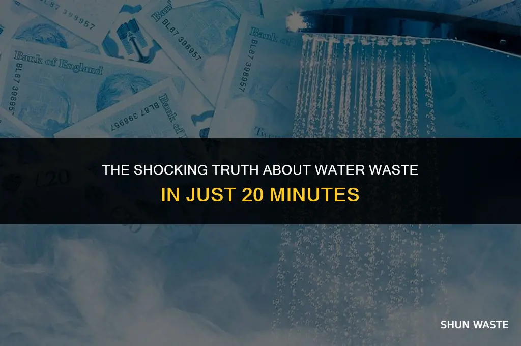 how much water do you waste in 20 minutes