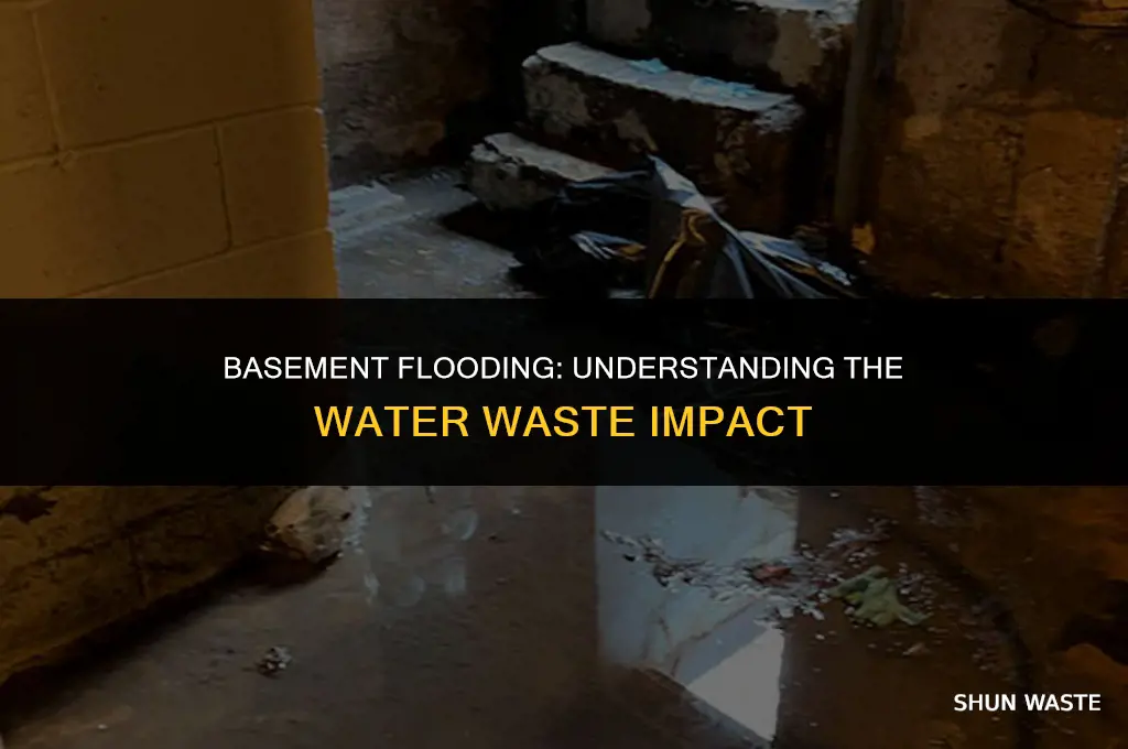 how much water does a basment flood waste