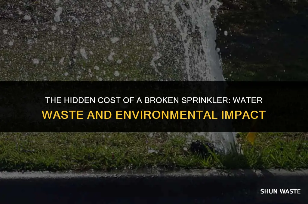 how much water does a broken sprinkler waste