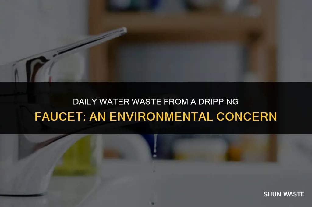 how much water does a dripping faucet waste per day
