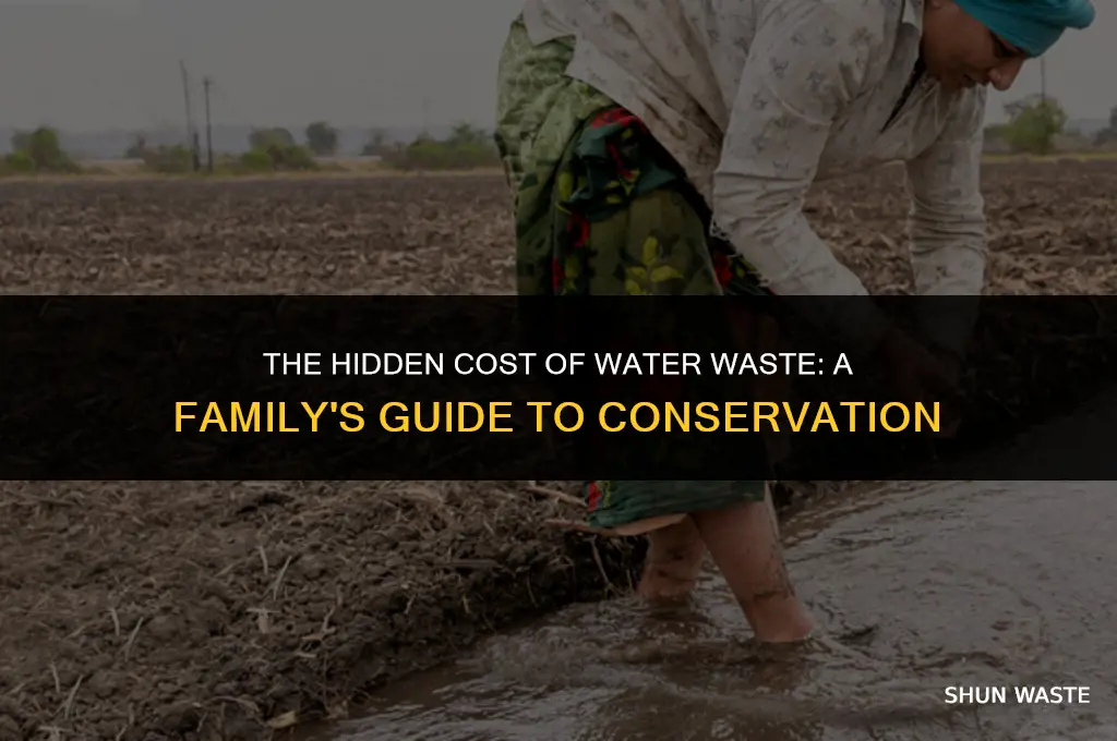 how much water does a family waste