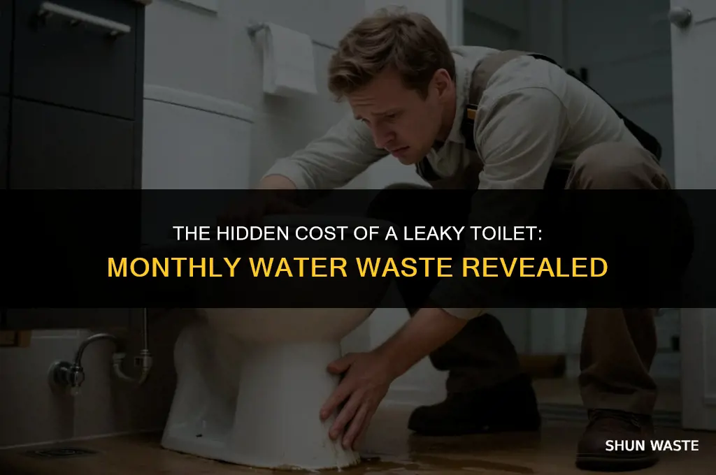 how much water does a leaky toilet waste each month