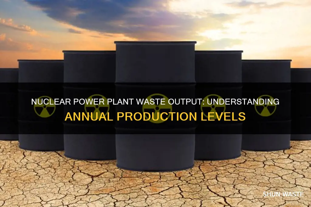 how muhc nuclear waste does one nuclear power plant produce