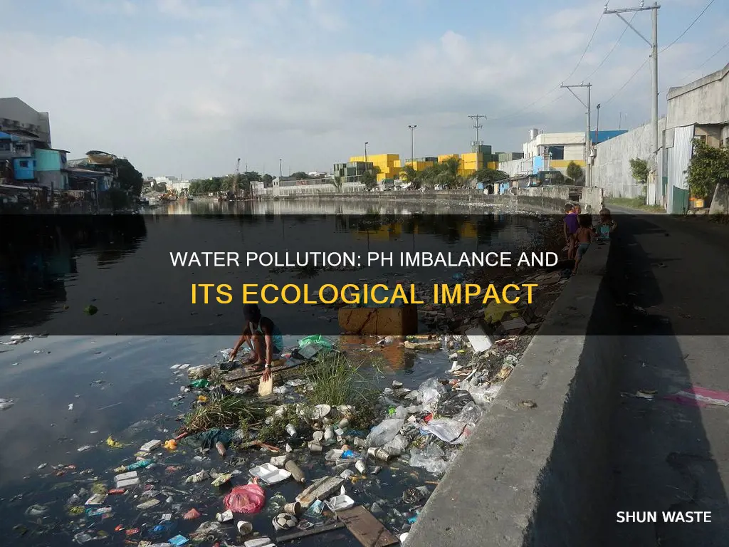 how pollution affects ph of water