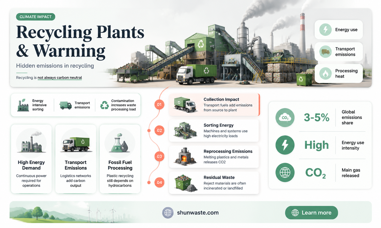 are recycling plants air pollution contributing to global warming