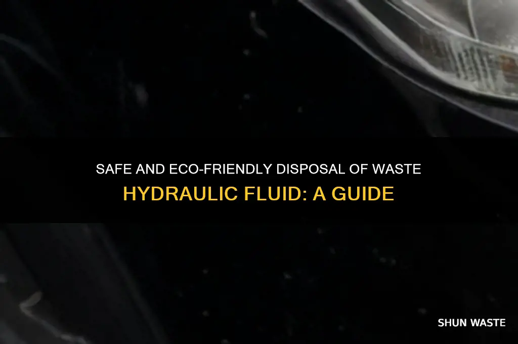 how should waste hydraulic fluid be disposed