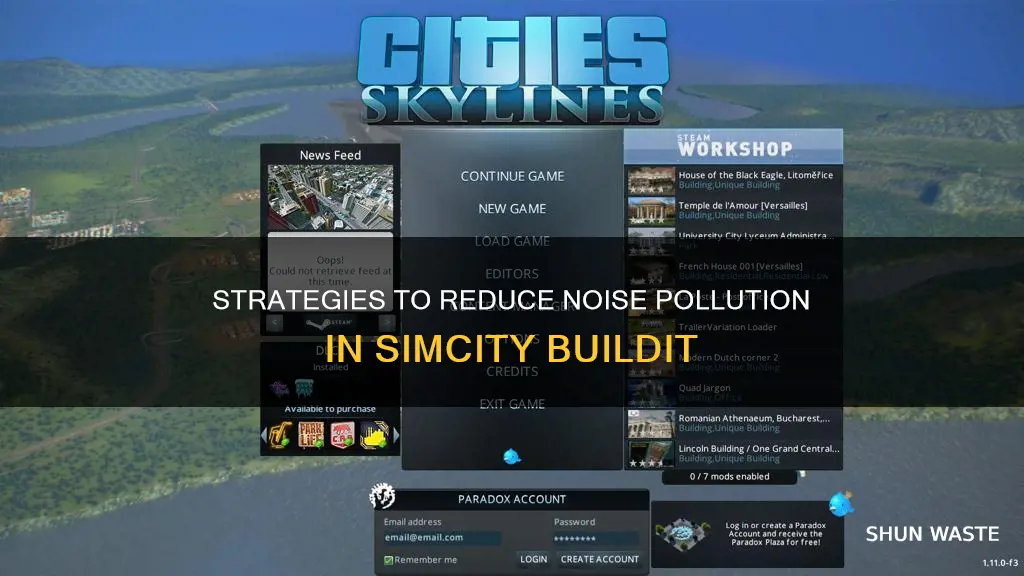 how to address noise pollution in simcity buildit