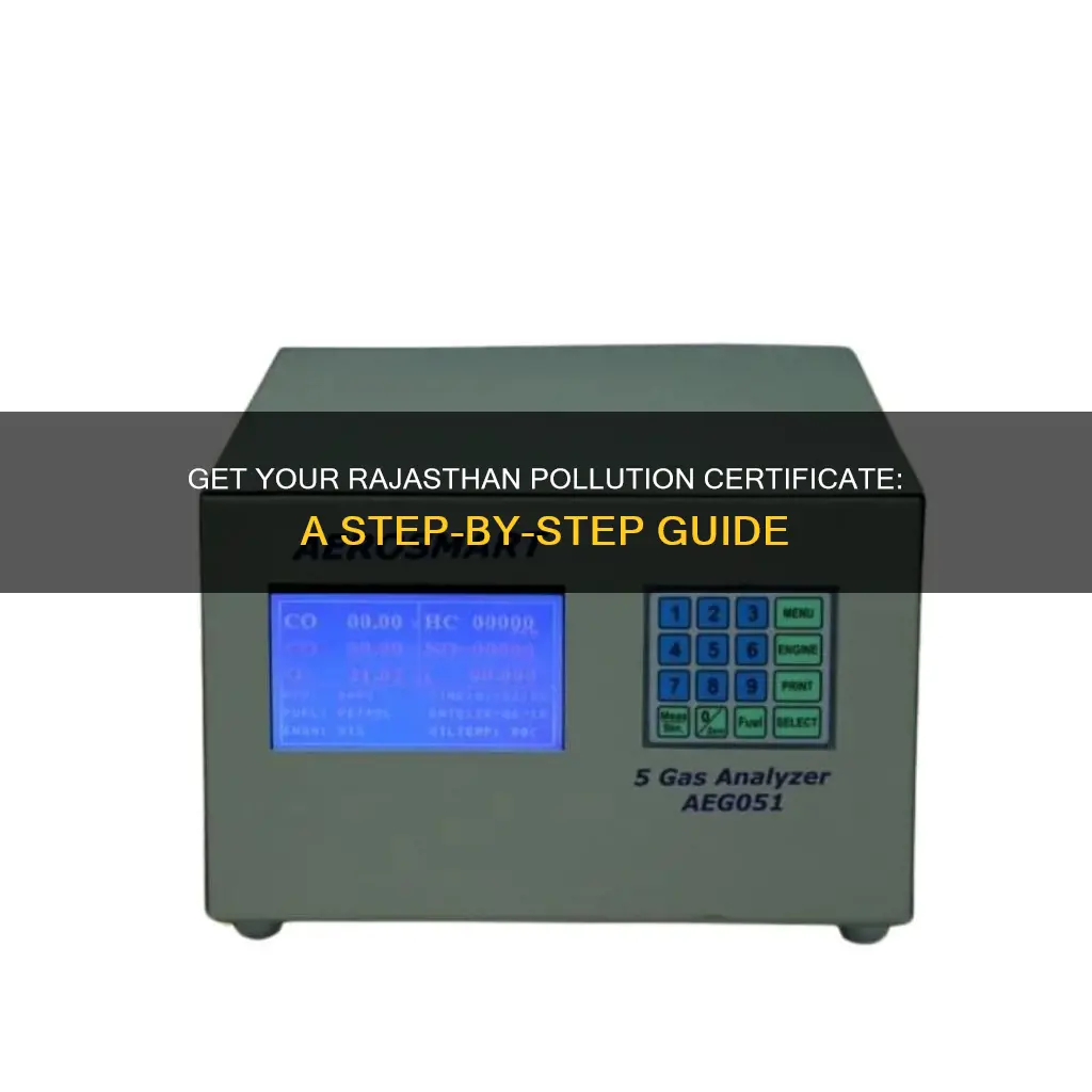 how to apply for pollution certificate in rajasthan