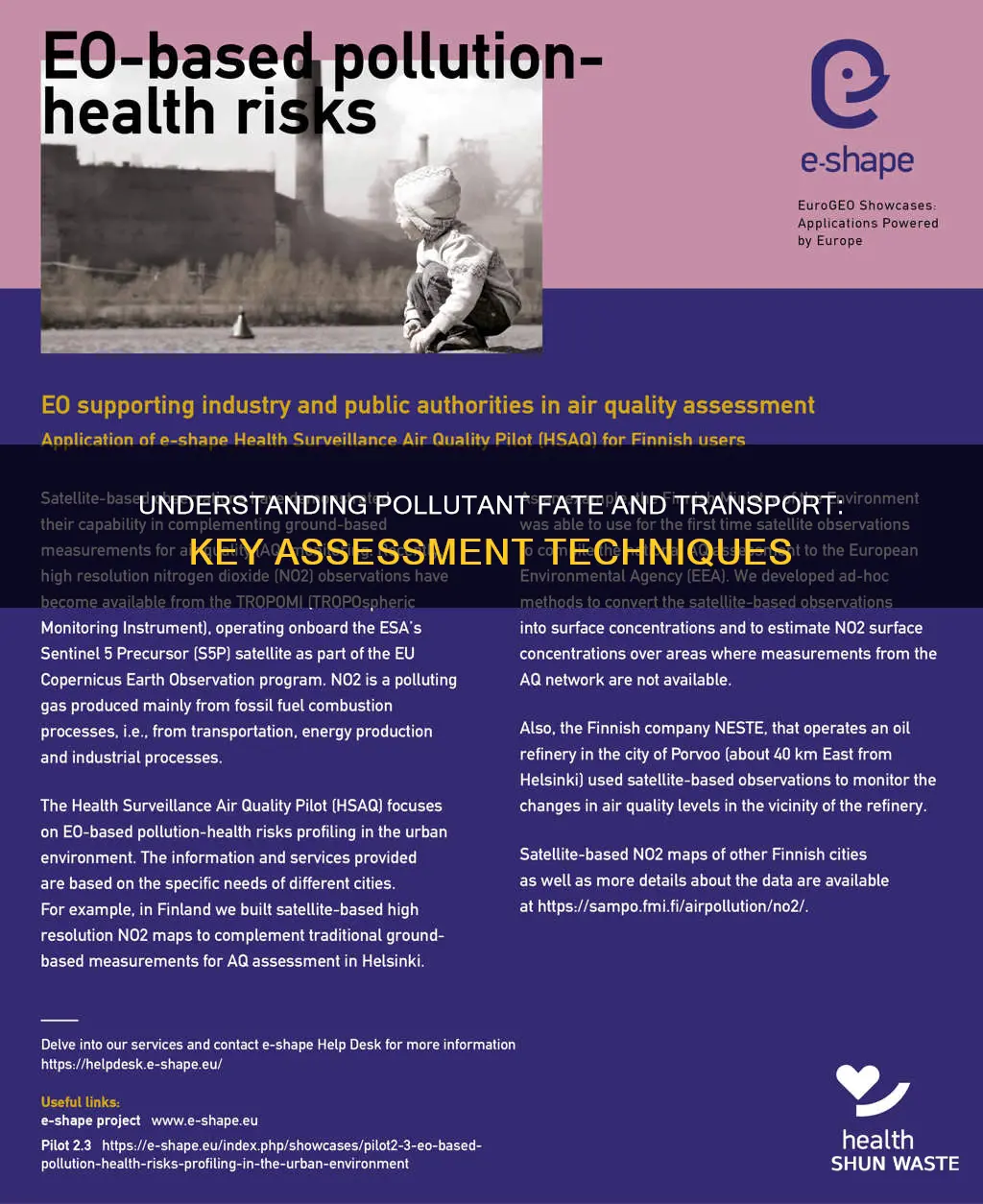 how to assess the fate and transport of pollutants