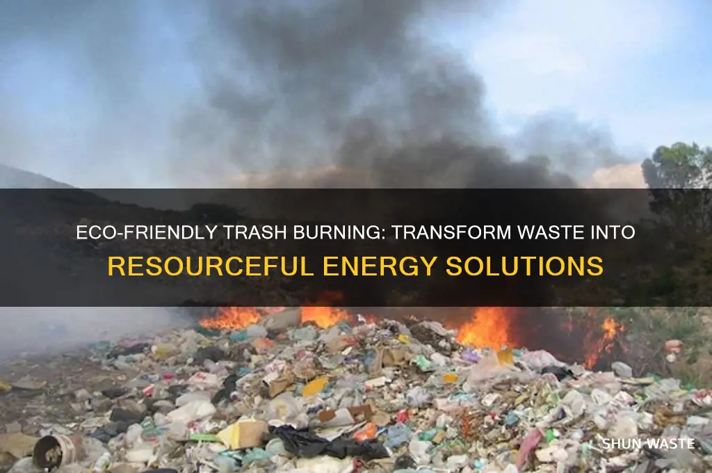 how to burn trash without wasting it