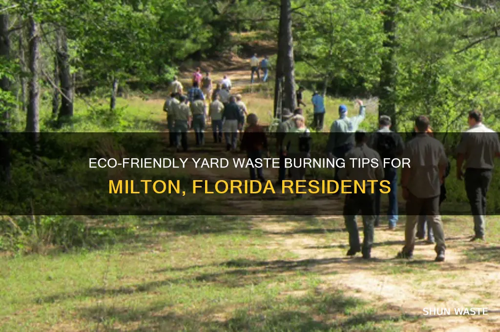 how to burn yard waste milton florida