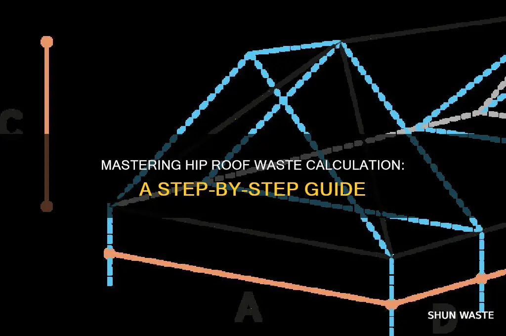 how to calculate waste on a hip roof
