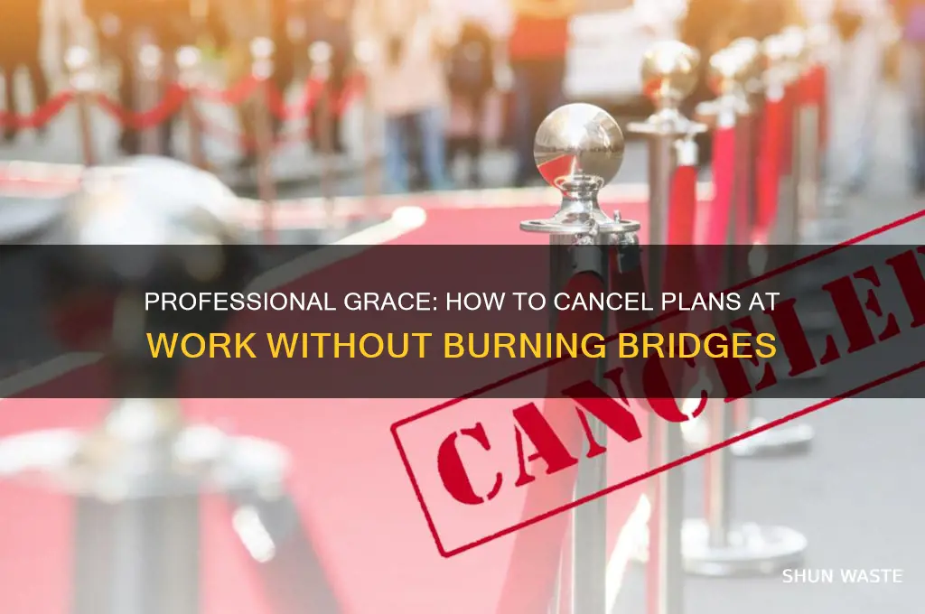 how to cancel on someone in the work environment