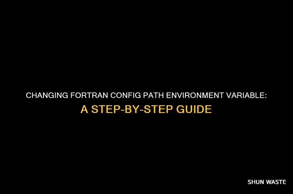 how to change config path environment variable fortran