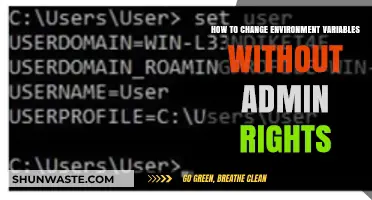 Changing Environment Variables Without Admin Rights: A User's Guide