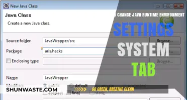 Adjust Java Runtime Environment Settings in System Tab Easily