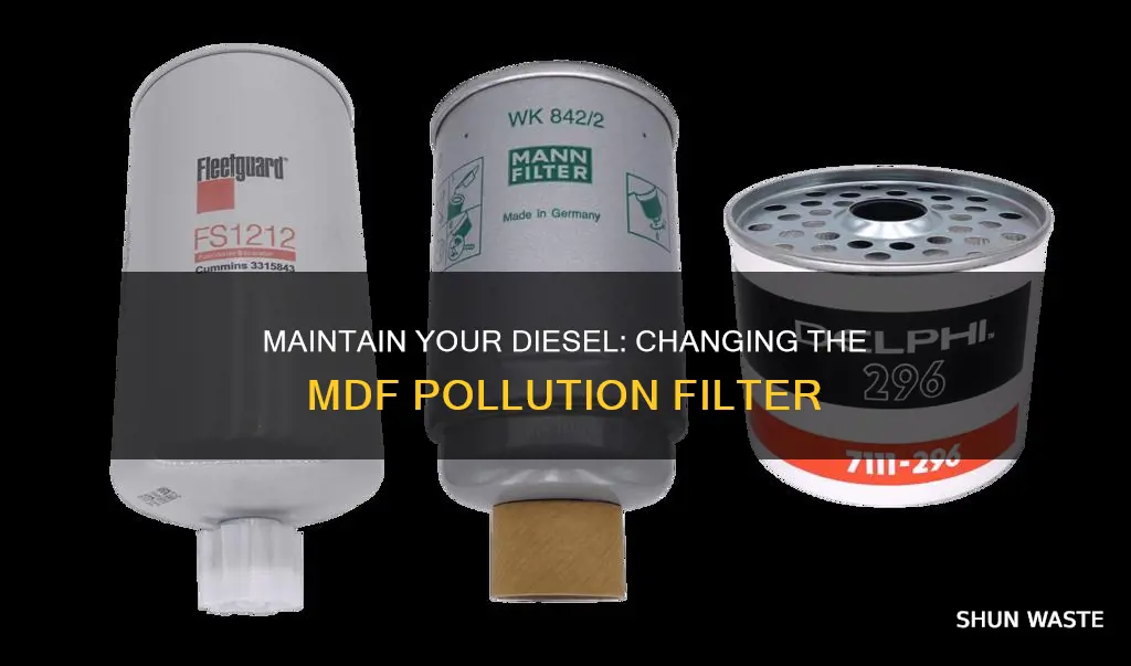 how to change mdf pollution filter for diesel