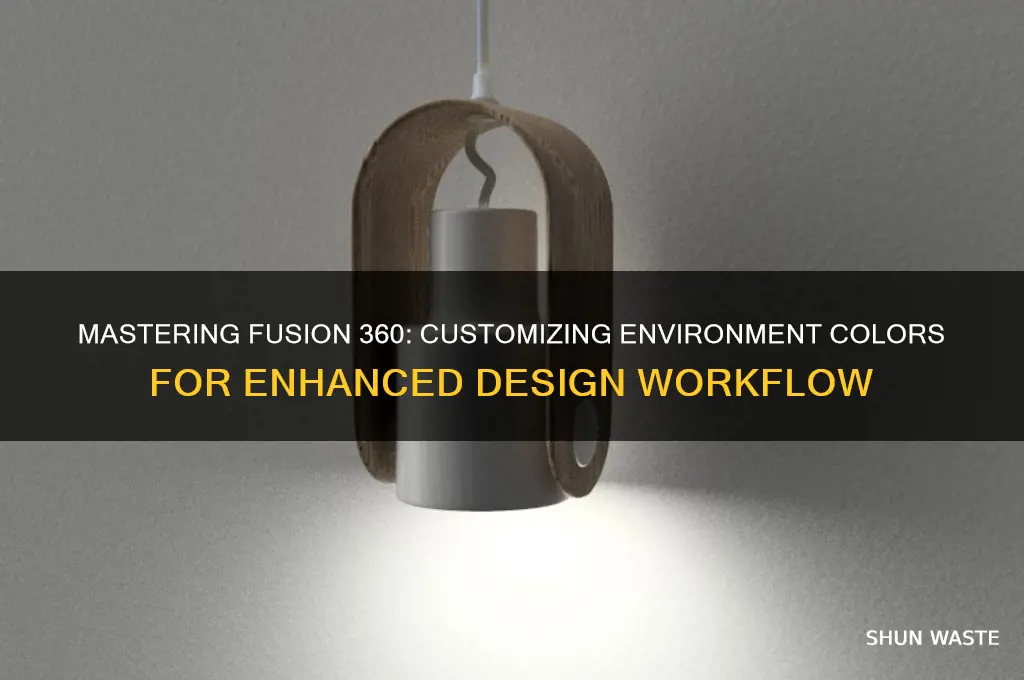 how to change the color of the environment in fusion360