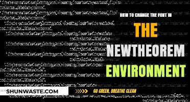 Customizing LaTeX: Changing Fonts in Newtheorem Environments Easily