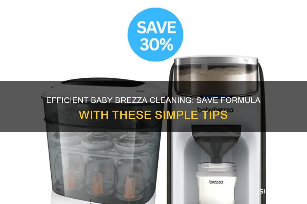 how to clean baby brezza without wasting formula