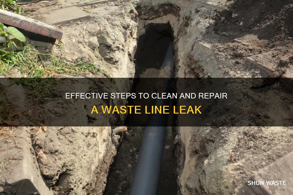 how to clean for cleaning waste line leak