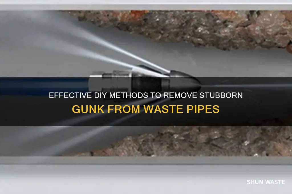 how to clean gunk out of waste pipes