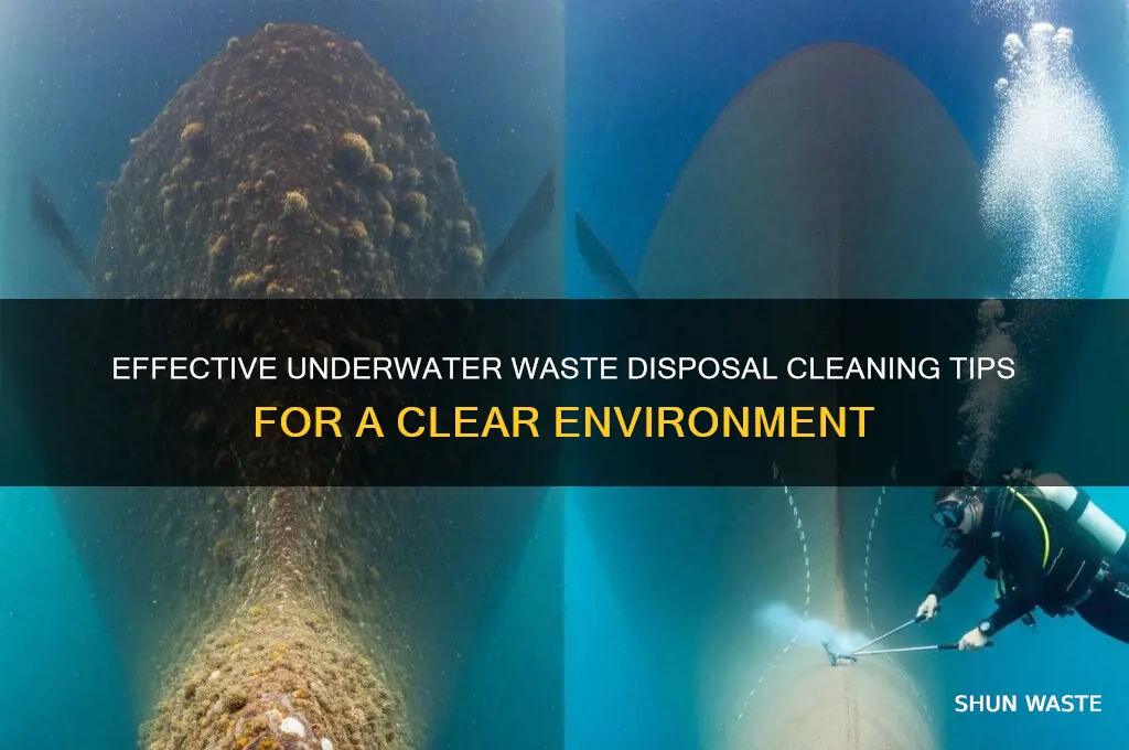how to clean under water in waste disposle