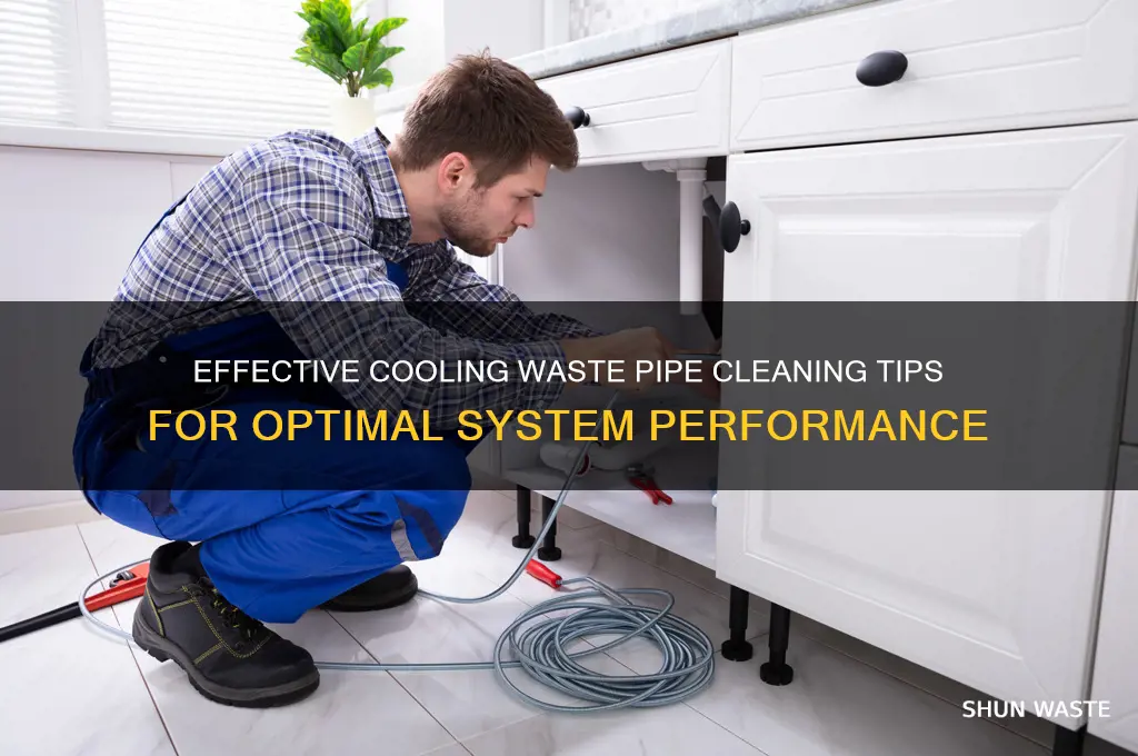 how to clean up cooling waste pipe