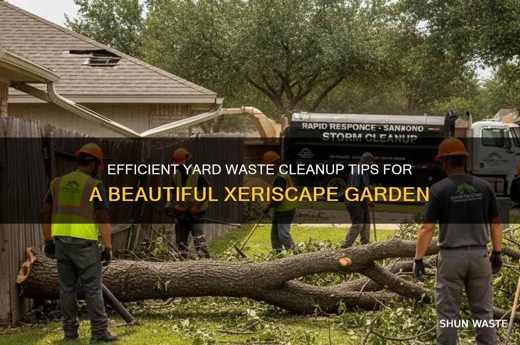 how to clean up yard waste xeriscape
